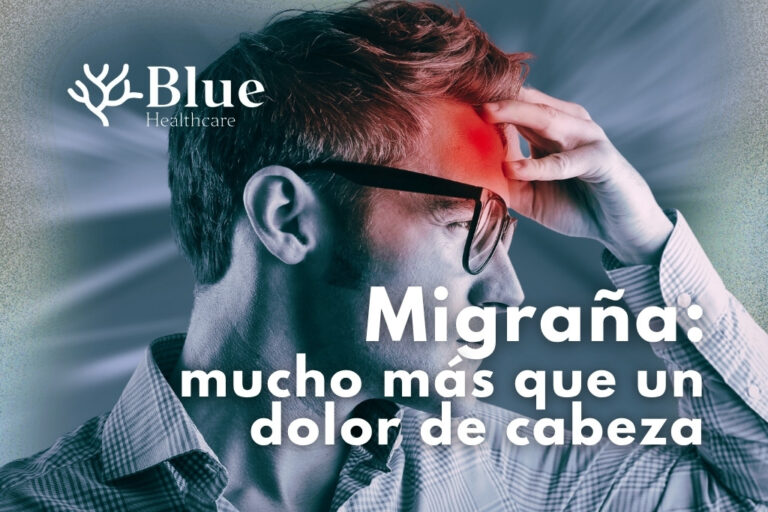 Infografía médica sobre la migraña: definición, frecuencia y su diferencia con una cefalea común.